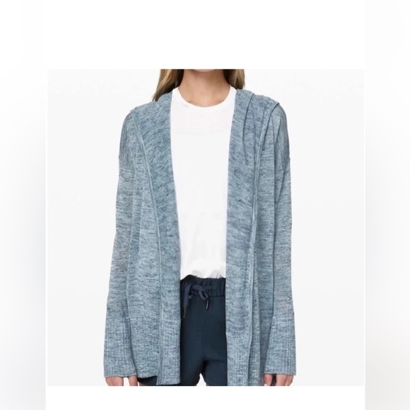 lululemon athletica Sweaters - Lululemon Calm and Collected Wrap Heathered Sailboat Blue Size Medium